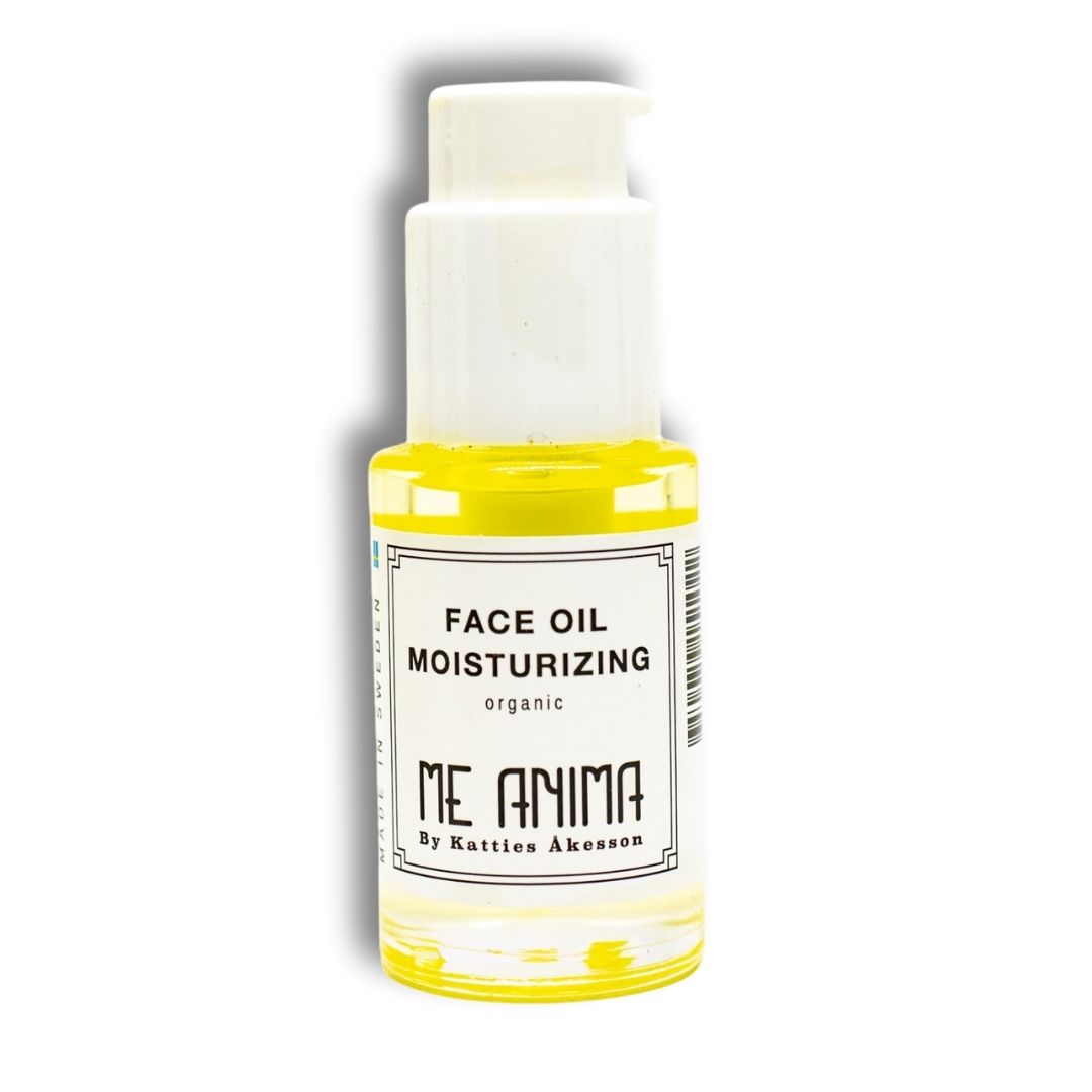 Me Anima Face Oil Moisturizing – en återfuktande ansiktsolja med ekologiska ingredienser som mjukgör, balanserar och ger huden naturlig lyster. Passar alla hudtyper.