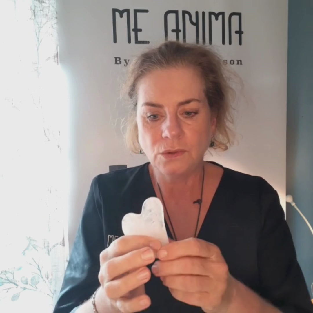 Gua Sha rosenkvarts och bergskristall